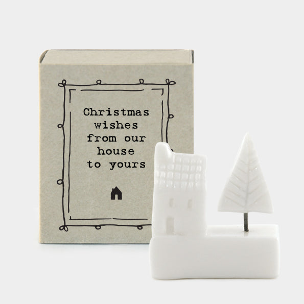 East of India Porcelain Matchbox - From our house to yours