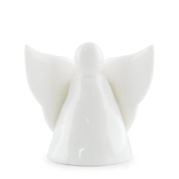 East of India Porcelain Candle with Holder - Angel