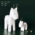 East of India Porcelain Reindeer, Set of 2