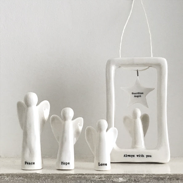 East of India Porcelain Angels, Set of 3