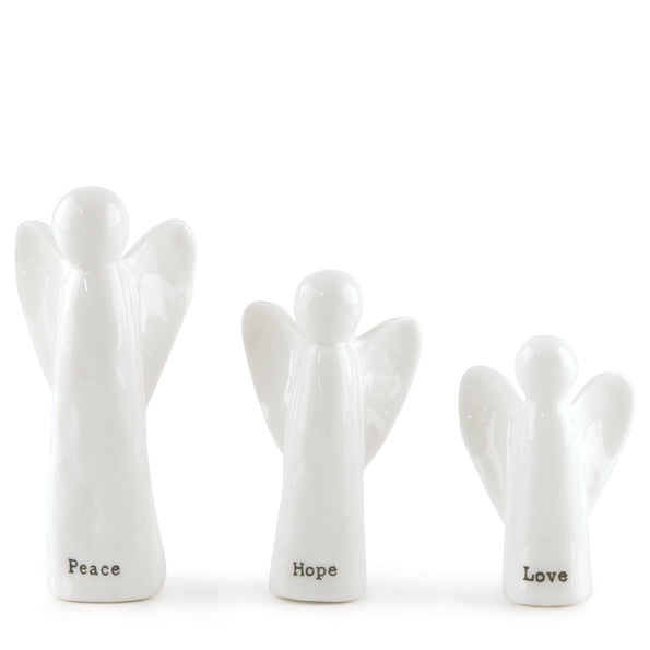 East of India Porcelain Angels, Set of 3