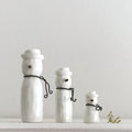 East of India Porcelain Snowmen Christmas Decorations, Set of 3