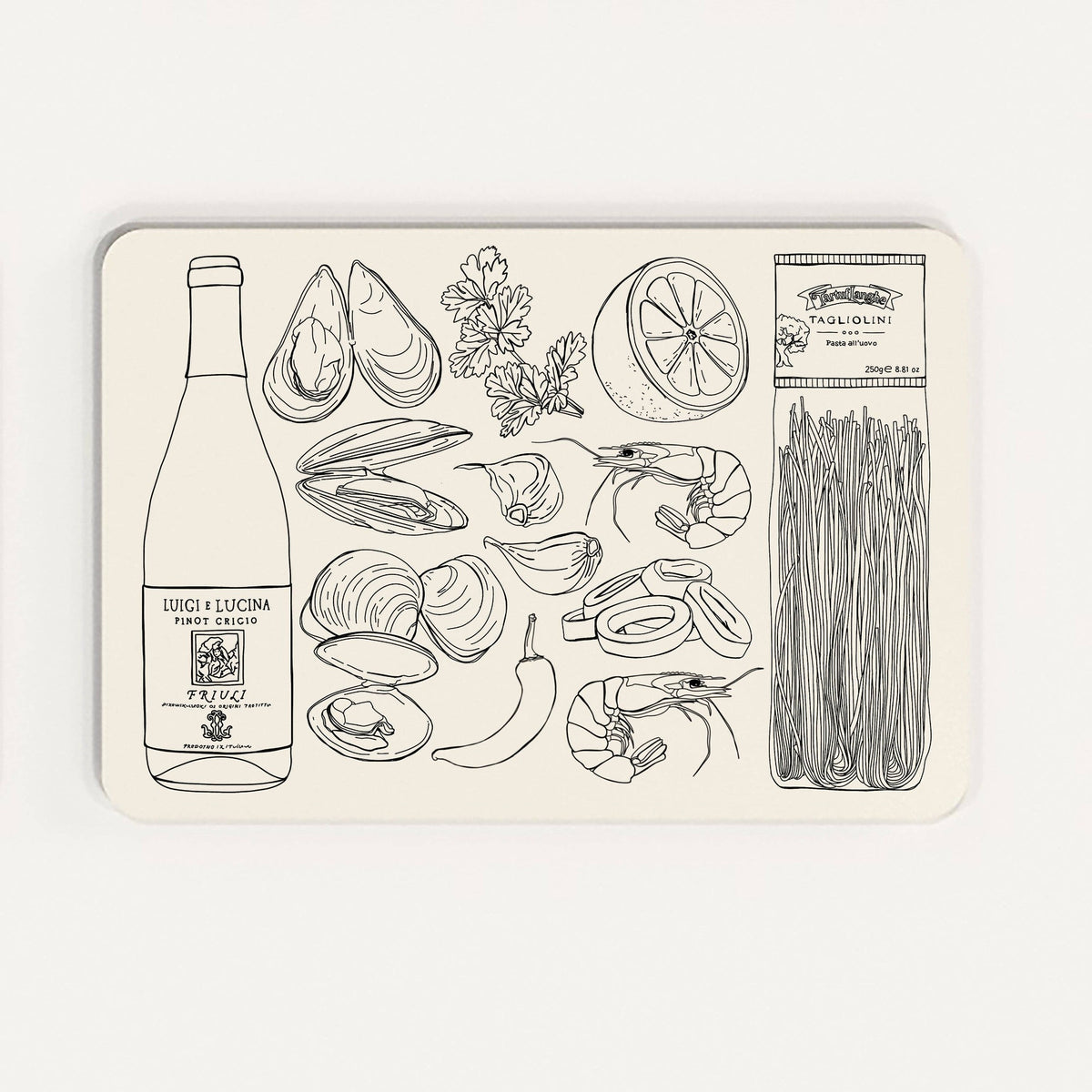 Pasta Placemats - Set of 6