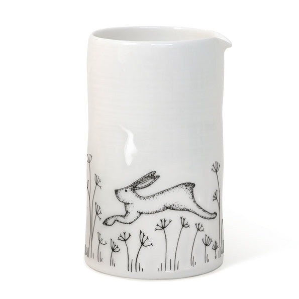 East of India Large Porcelain Jug - Hare