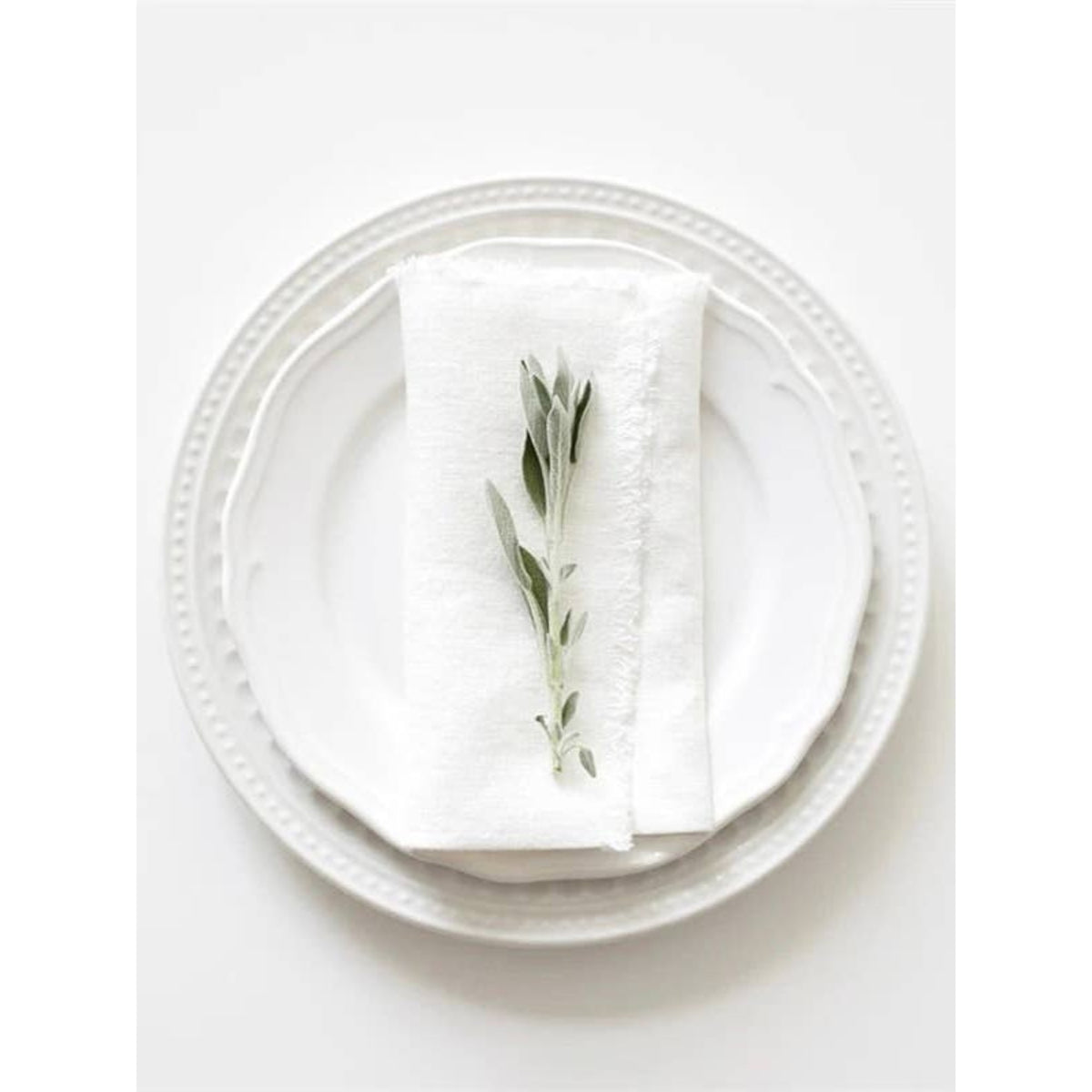 Washed Linen Frayed Edge Napkin & Placemat