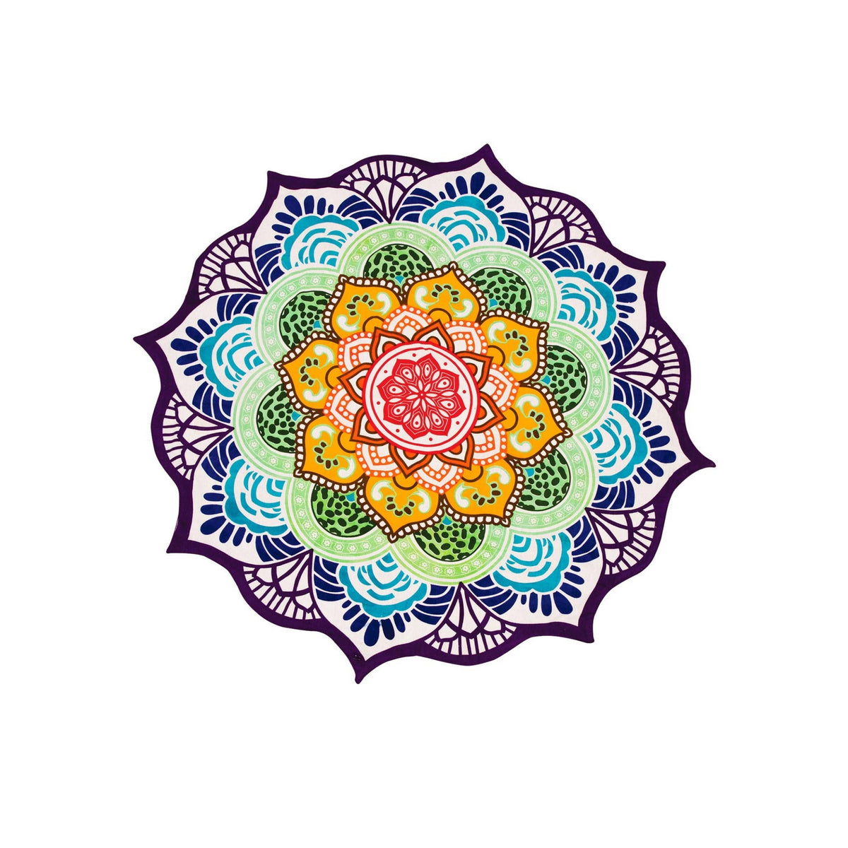 Printed Beach Roundie & Yoga Mat with Towel Backing