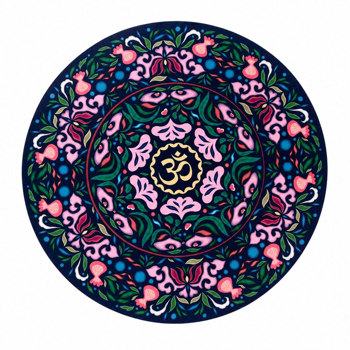 Round Mandala Meditation Mat