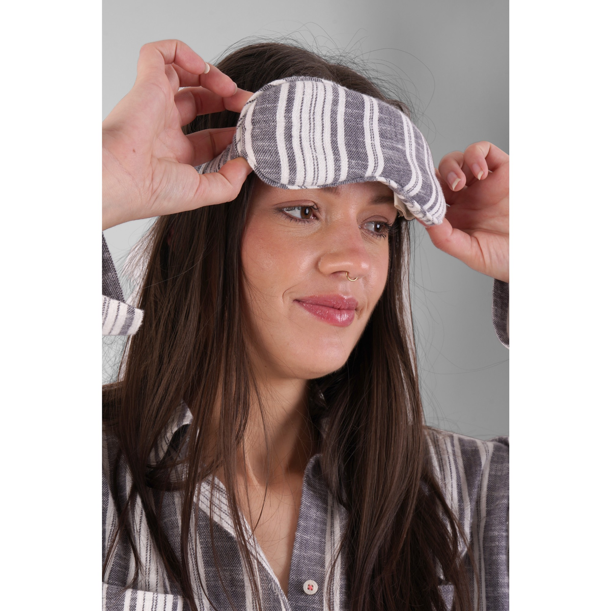 Viola Organic Cotton Eye Mask - Dusty Blue