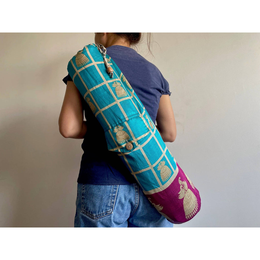 Upcycled Sari Yoga Mat Bag