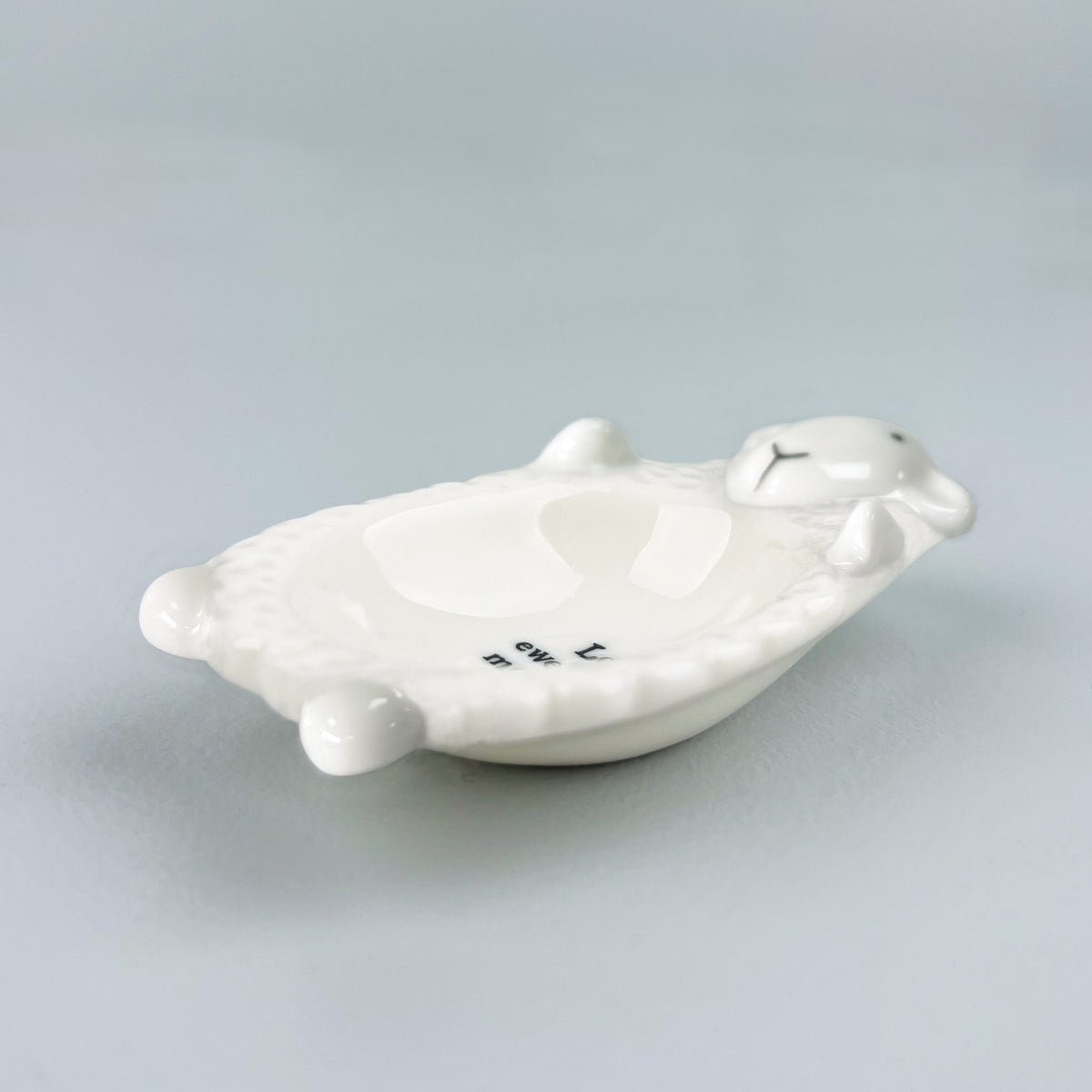 East of India Porcelain Sheep Trinket Dish - Love ewe to the moon