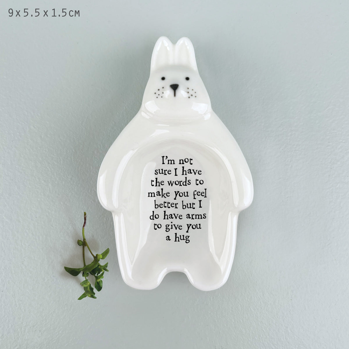 East of India Porcelain Rabbit Trinket Dish - Not sure I have the words