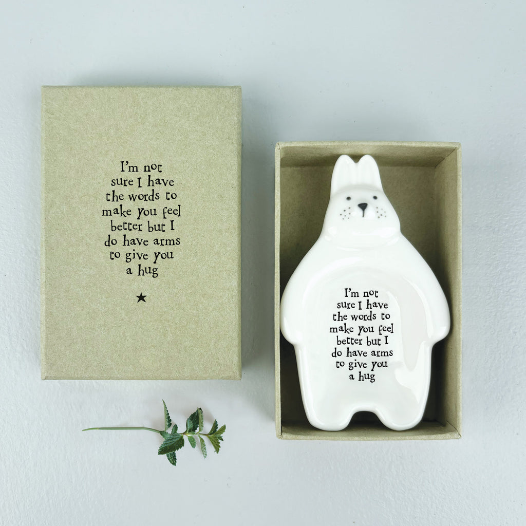 East of India Porcelain Rabbit Trinket Dish - Not sure I have the words