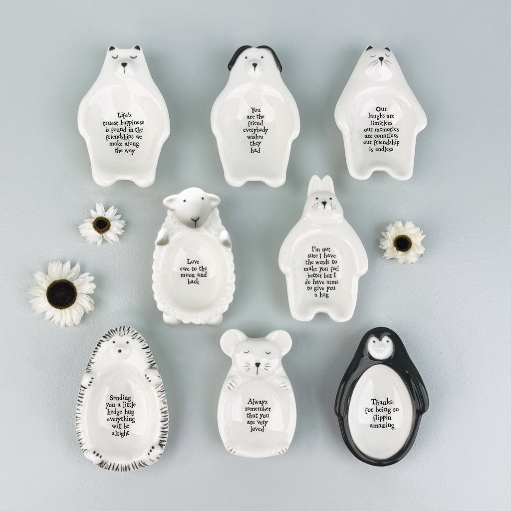 East of India Porcelain Rabbit Trinket Dish - Not sure I have the words