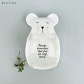East of India Porcelain Mouse Trinket Dish - Remember that you are loved