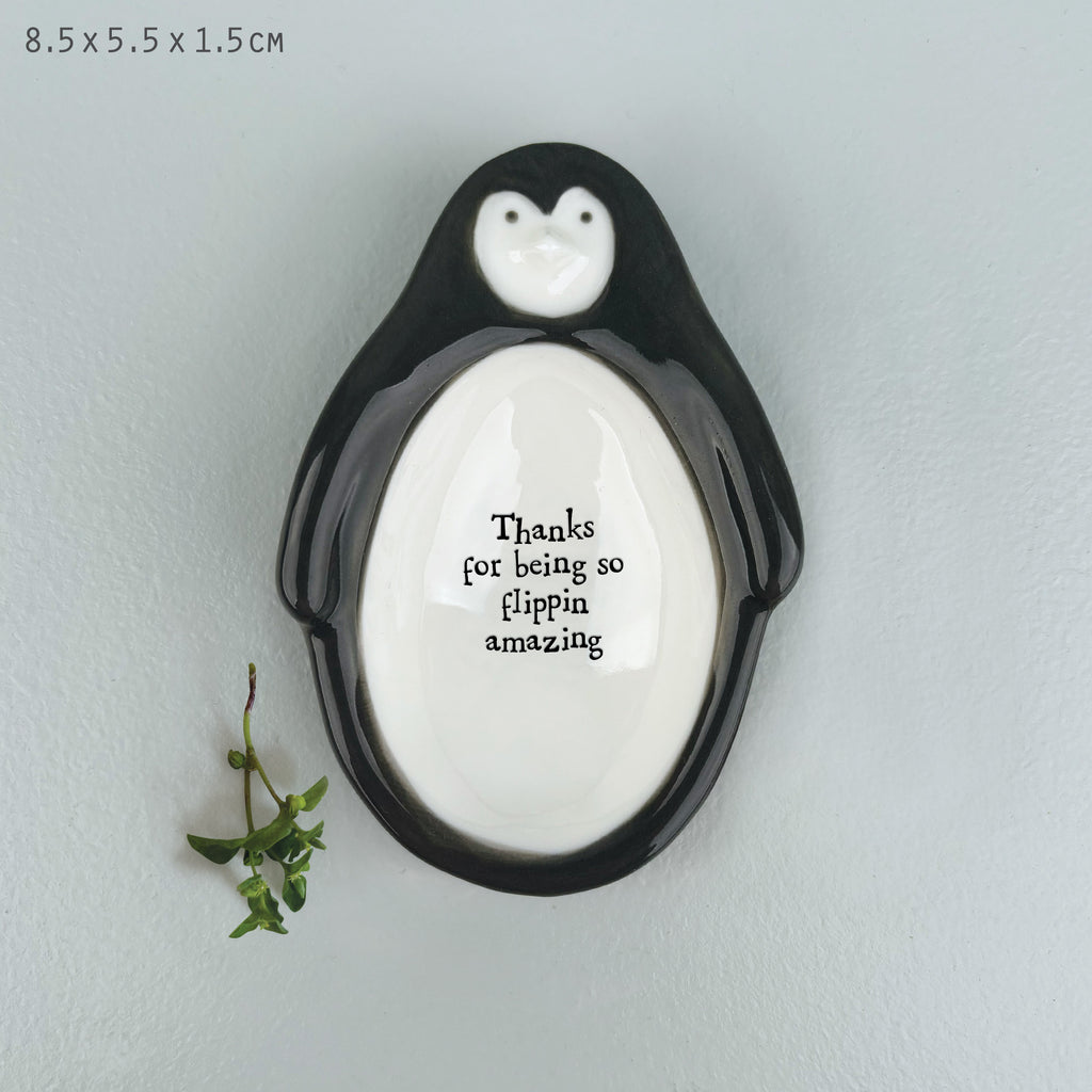 East of India Porcelain Penguin Trinket Dish - Flippin amazing