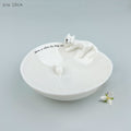 East of India Medium Porcelain Animal Bowl - Cat & mouse