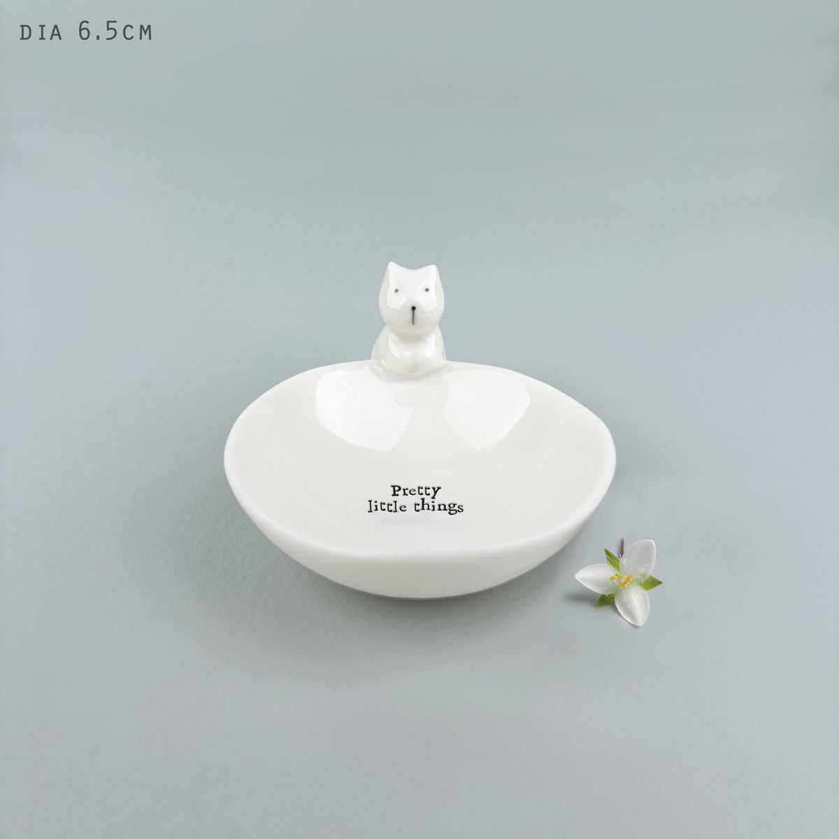 East of India Small Porcelain Cat Trinket Bowl - Pretty little things