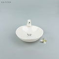 East of India Small Porcelain Rabbit Trinket Bowl - You are loved