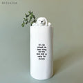 East of India Porcelain Dog Vase - Friends we meet along the way