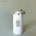 East of India Porcelain Sheep Vase - Thanks for all the things