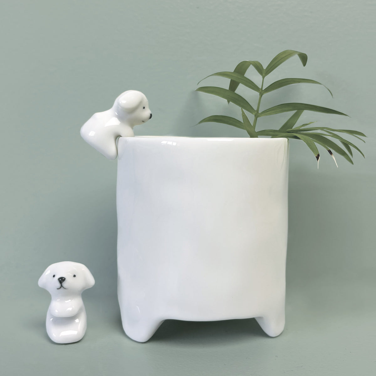 East of India Porcelain Dog Bowl Charm
