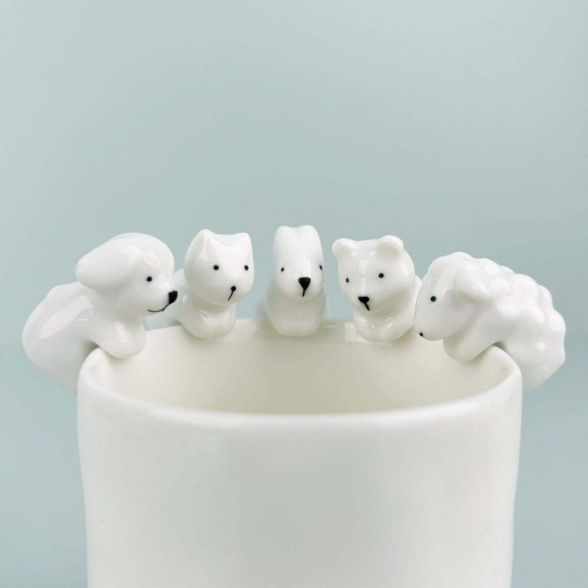 East of India Porcelain Cat Bowl Charm