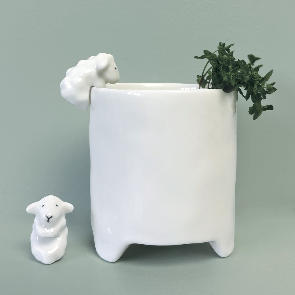 East of India Porcelain Sheep Bowl Charm