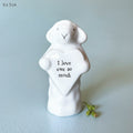 East of India Porcelain Heart with Sheep