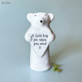 East of India Porcelain Heart with Mouse