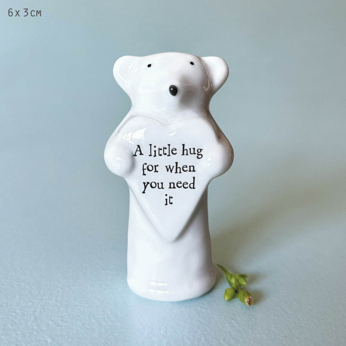 East of India Porcelain Heart with Mouse