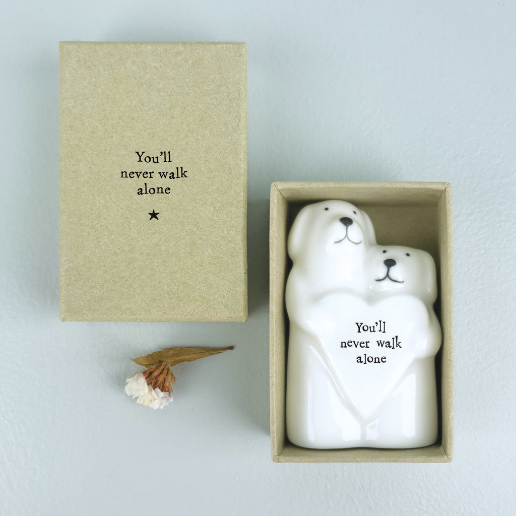 East of India Porcelain Animal Couple Keepsake - Dogs