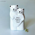 East of India Porcelain Animal Couple Keepsake - Cats