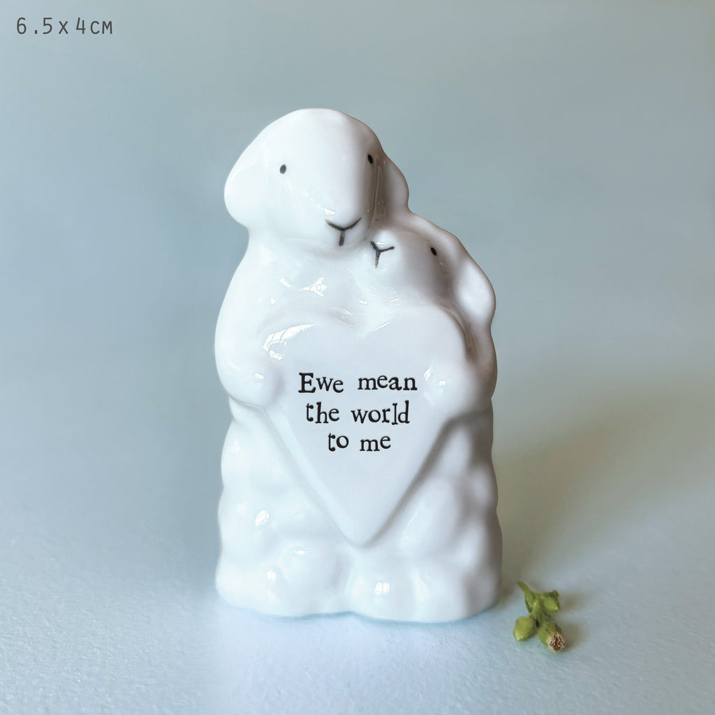 East of India Porcelain Animal Couple Keepsake - Sheep