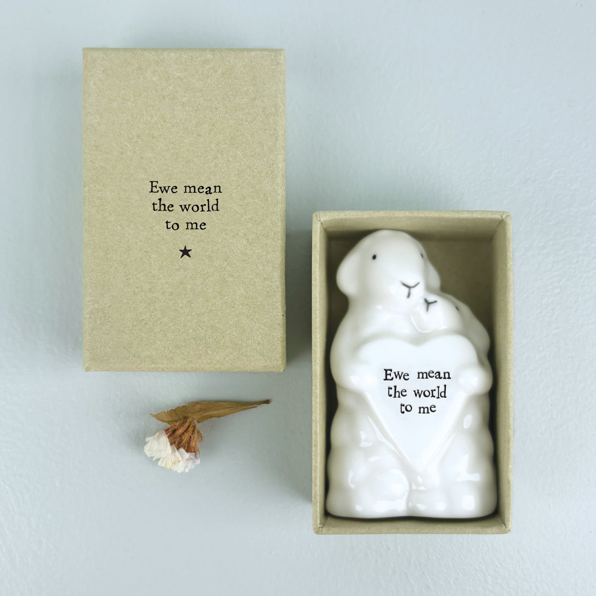 East of India Porcelain Animal Couple Keepsake - Sheep