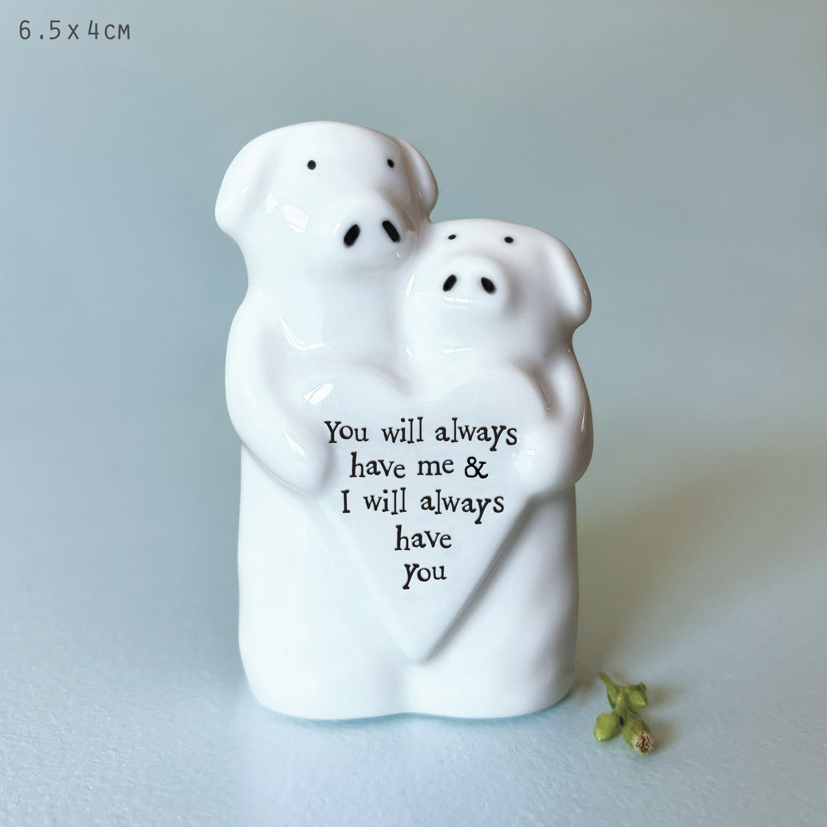 East of India Porcelain Animal Couple Keepsake - Pigs