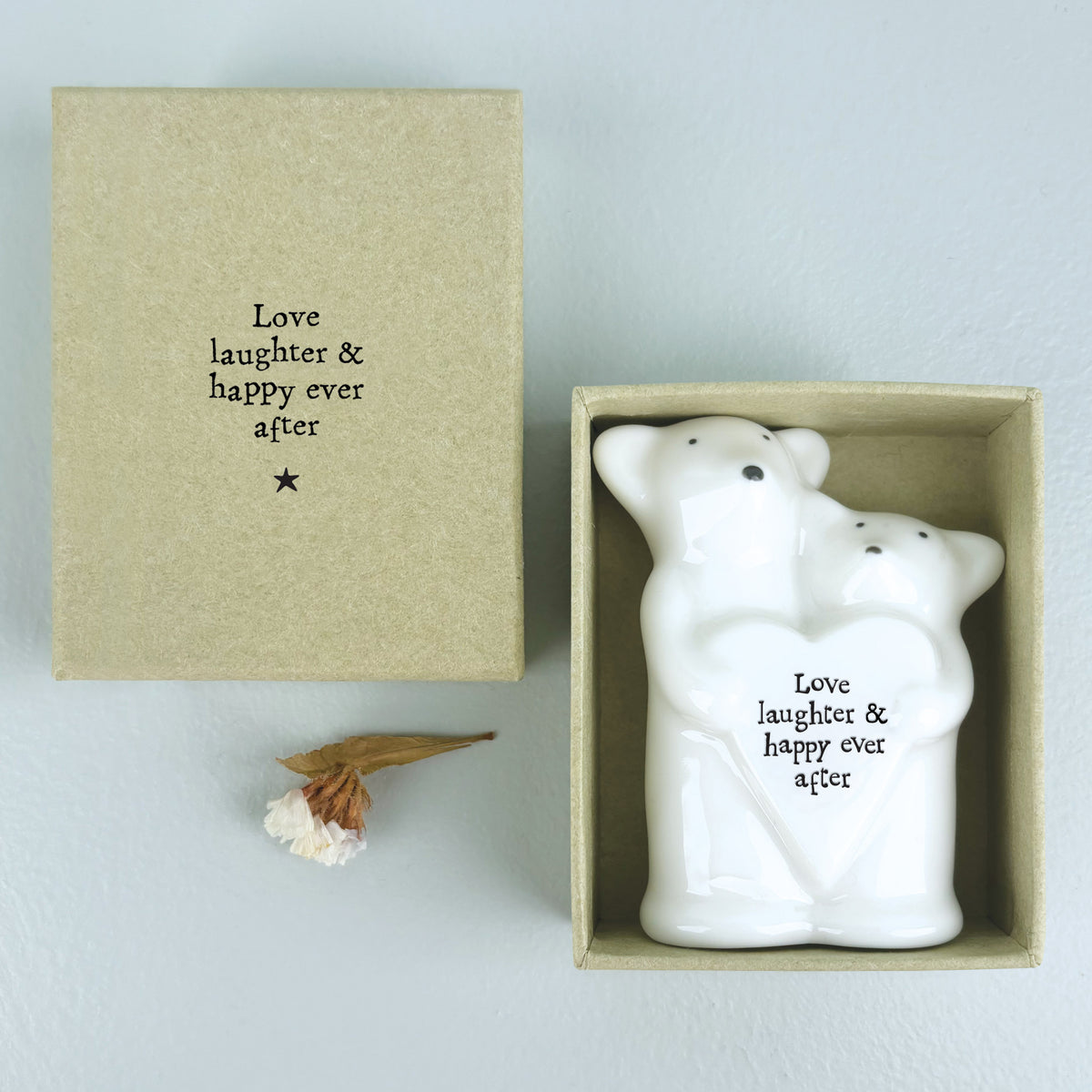 East of India Porcelain Animal Couple Keepsake - Mice