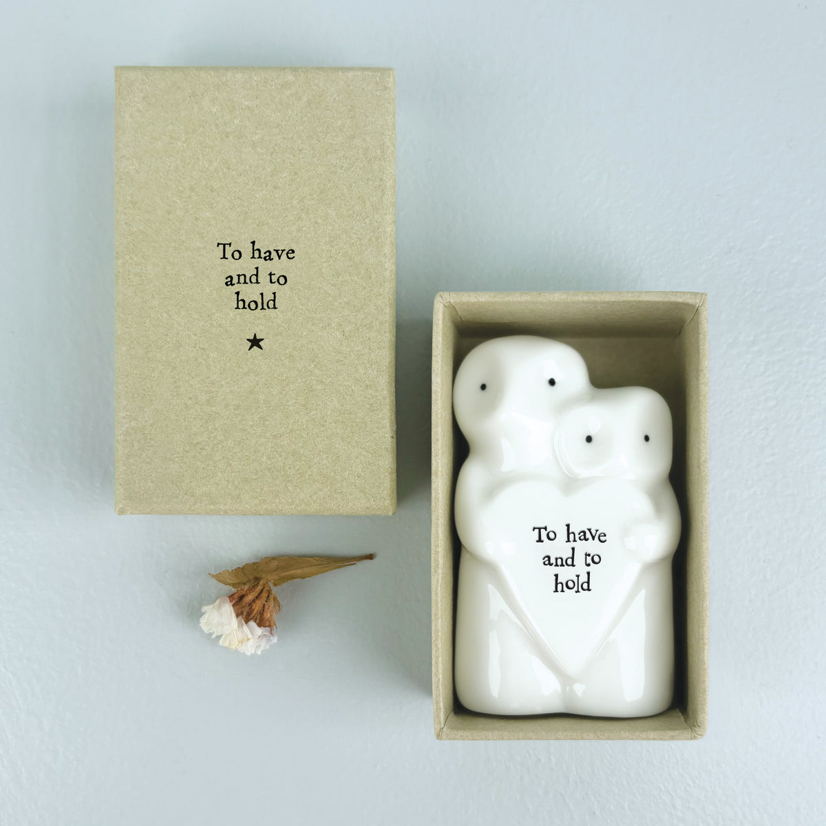 East of India Porcelain Animal Couple Keepsake - Owls