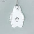 East of India Porcelain Cat Hanging Decoration - Cat love is the best love
