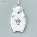 East of India Porcelain Sheep Hanging Decoration - Friendsheep like ours