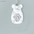 East of India Porcelain Mouse Hanging Decoration - A friend is one of the nicest things