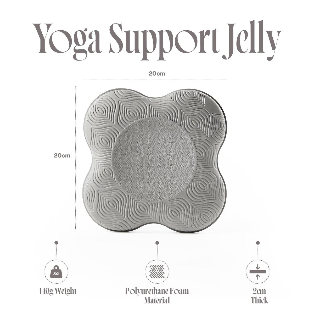 Myga Yoga Support Jellies - Grey, 2 Pack