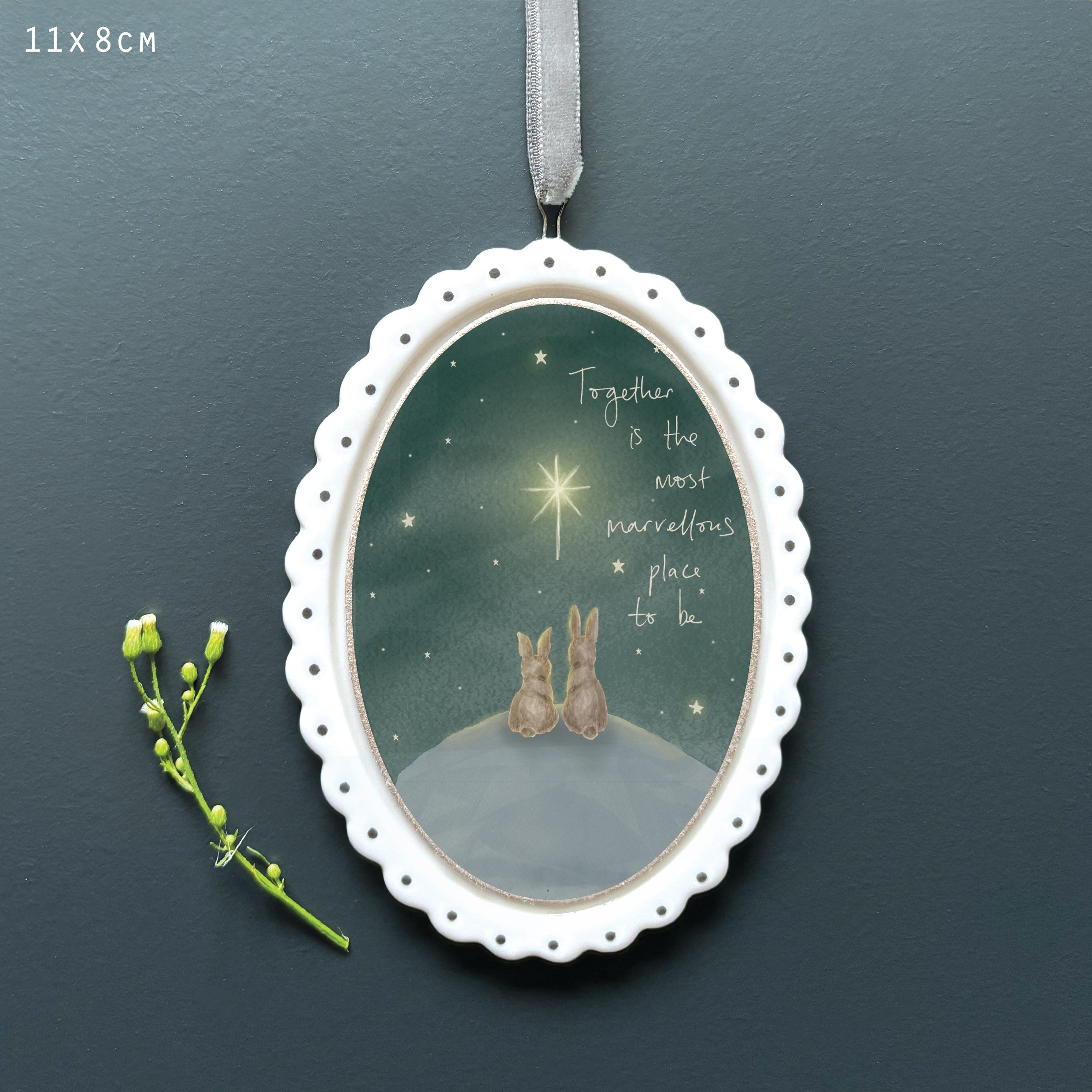 East of India Scallop Porcelain Framed Picture - Together