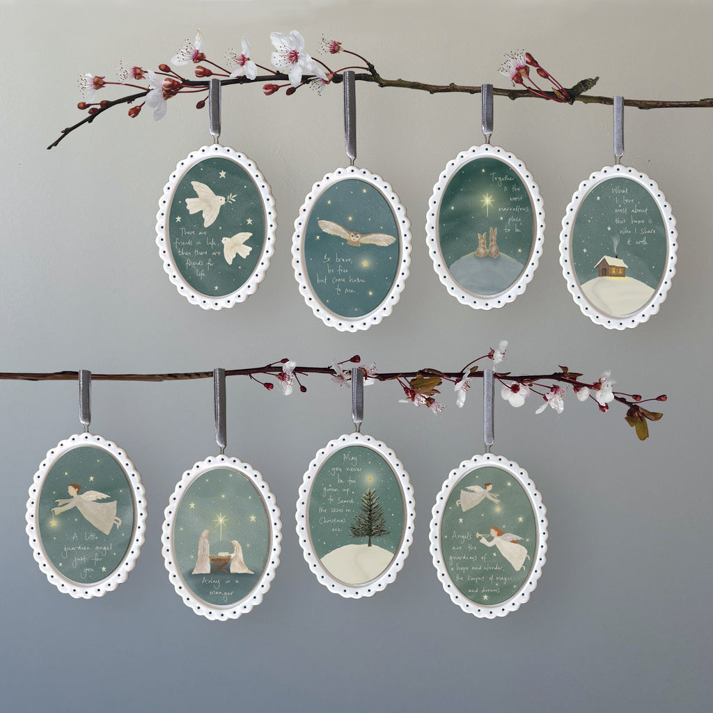 East of India Scallop Porcelain Framed Picture - Together