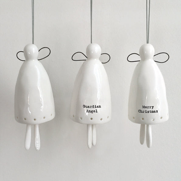 East of India Porcelain Angel Bell - Guardian angel