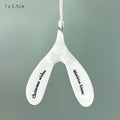 East of India Porcelain Mistletoe Hanging Decoration - Christmas wishes