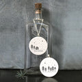 East of India Flat Porcelain Bauble - Cabin in the woods