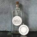 East of India Flat Porcelain Bauble - Bleak midwinter