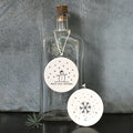 East of India Flat Porcelain Bauble - Baby's first Christmas