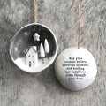 East of India Half Porcelain Bauble - May your troubles