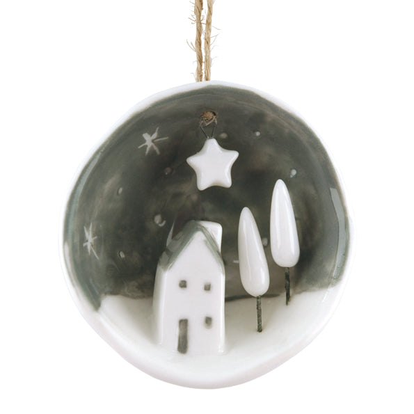 East of India Half Porcelain Bauble - May your troubles